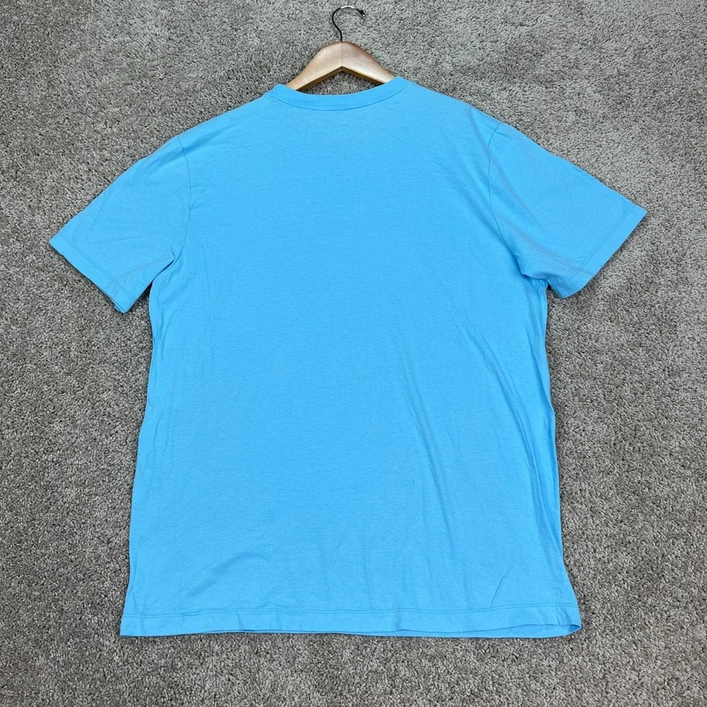 Nike T-Shirt Men Large Light Blue Purple Short Sleeve Running Performance Swoosh - Picture 4 of 9